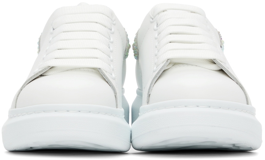 Alexander McQueen White Crystal Oversized Sneakers Alexander