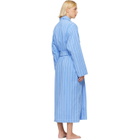 Tekla Blue & White Terry Classic Bathrobe