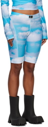 VTMNTS Blue Printed Bike Shorts