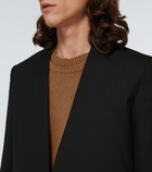 Maison Margiela - Collarless virgin wool blazer