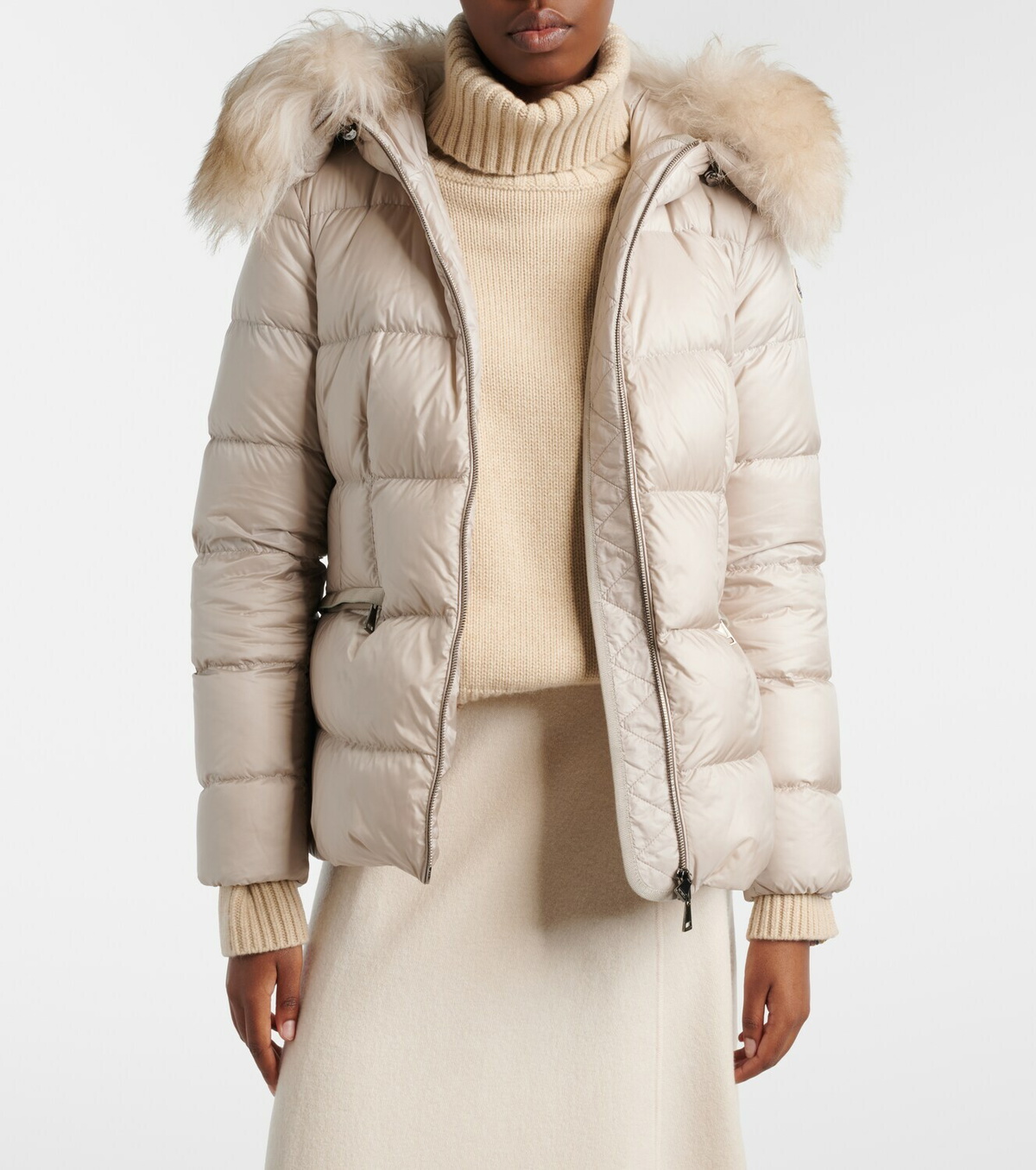 Moncler Boed shearling-trimmed down jacket