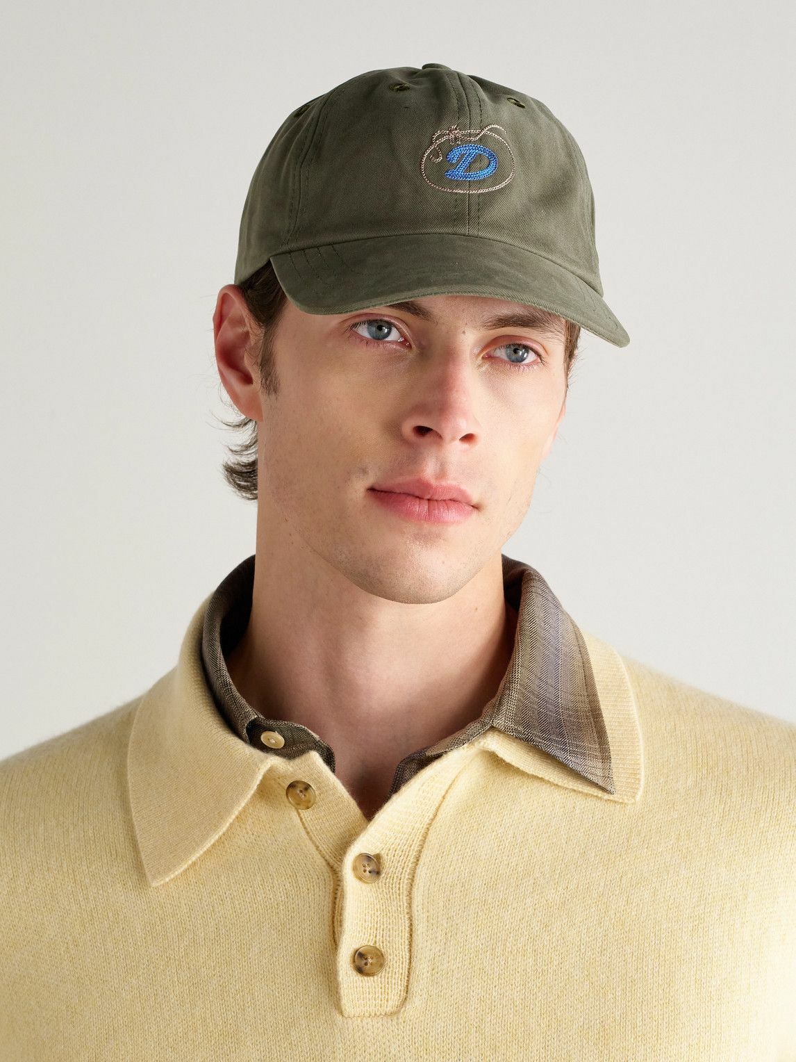 Drake's - D Lasso Logo-Embroidered Cotton-Twill Cap