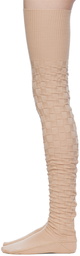 ANDREJ GRONAU SSENSE Exclusive Beige Over-The-Knee Socks