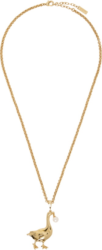 Photo: Moschino Gold Archive Goose Necklace