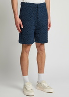 Daily Paper Shield Crochet-lace Shorts Blue