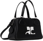 Courrèges Black Reedition Leather Bowling Bag