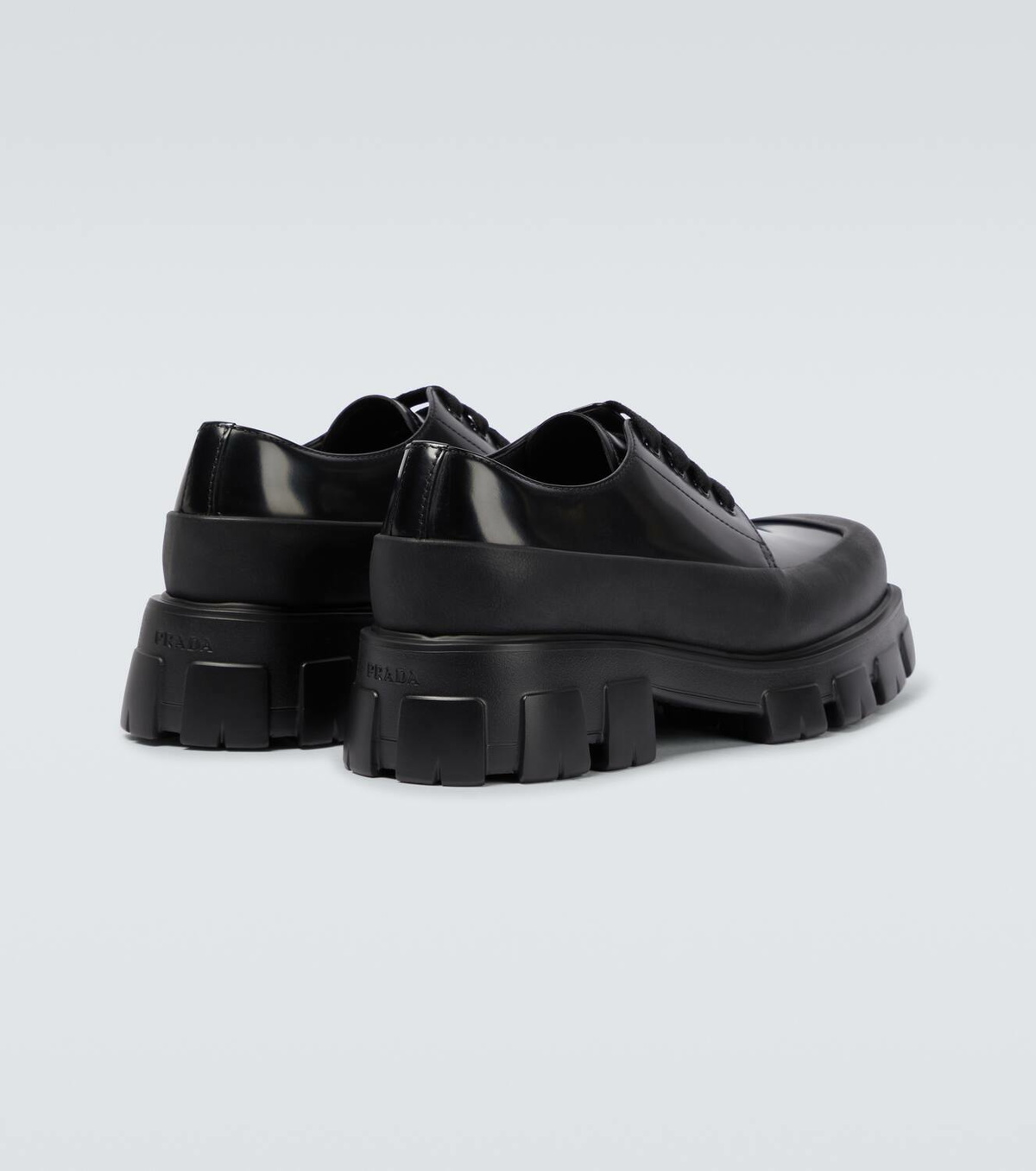 Prada Paneled leather Derby shoes