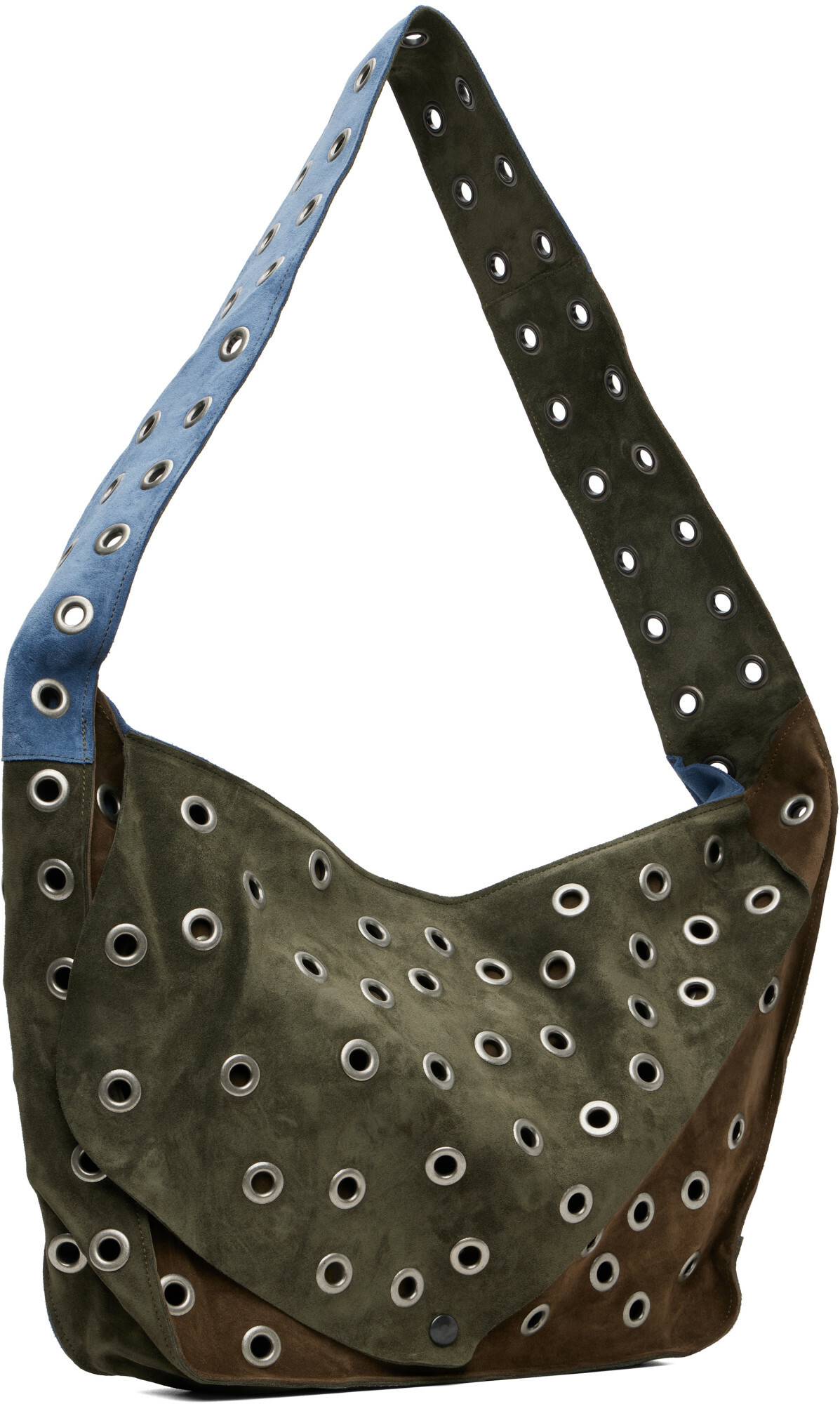 SC103 Khaki & Blue Record Messenger Bag