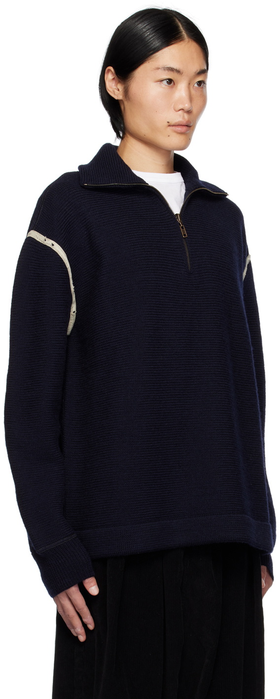 トップス 16aw Maison Margiela elbow patch knit Maison Margiela // Beige Wool Elbow Patch Knit Sweater – VSP