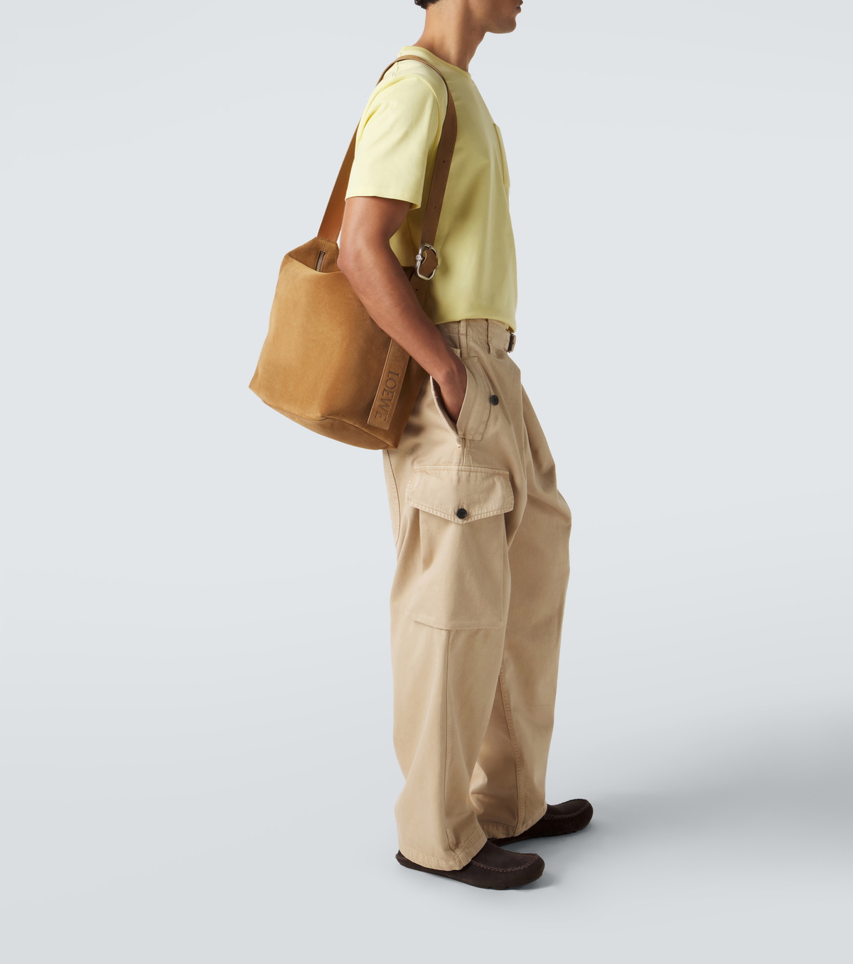 Loewe Loop Large suede shoulder bag
