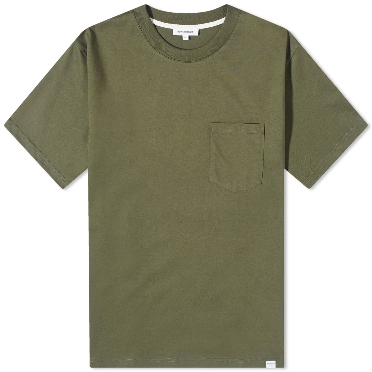 Norse Projects Men's Johannes Standard Pocket T-Shirt in Army Green ...