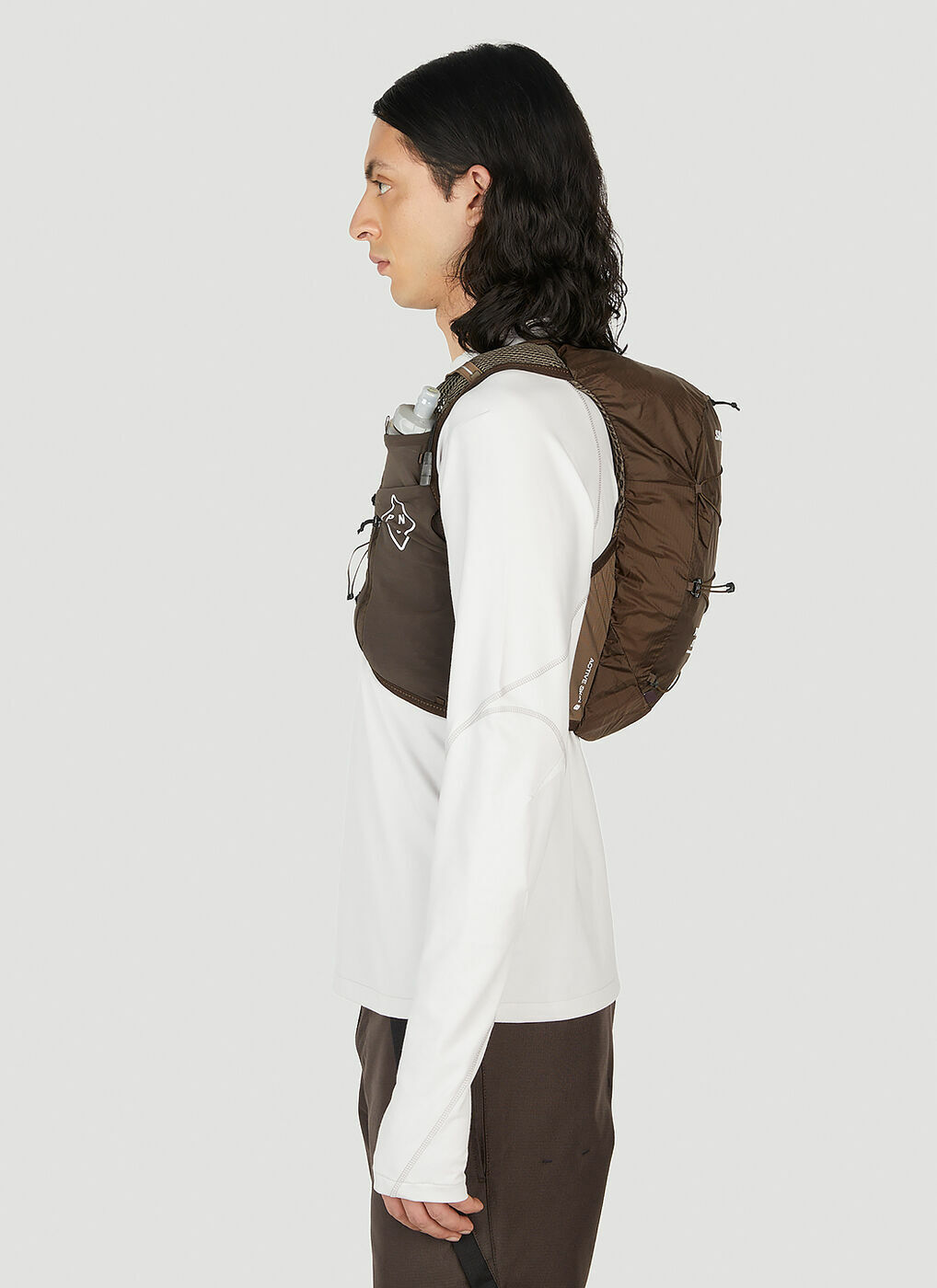 Salomon x Pas Normal Studios - Active Skin 8 Bag in Dark Brown