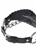 ALESSANDRA RICH - Leather Choker W/ Star & Chain