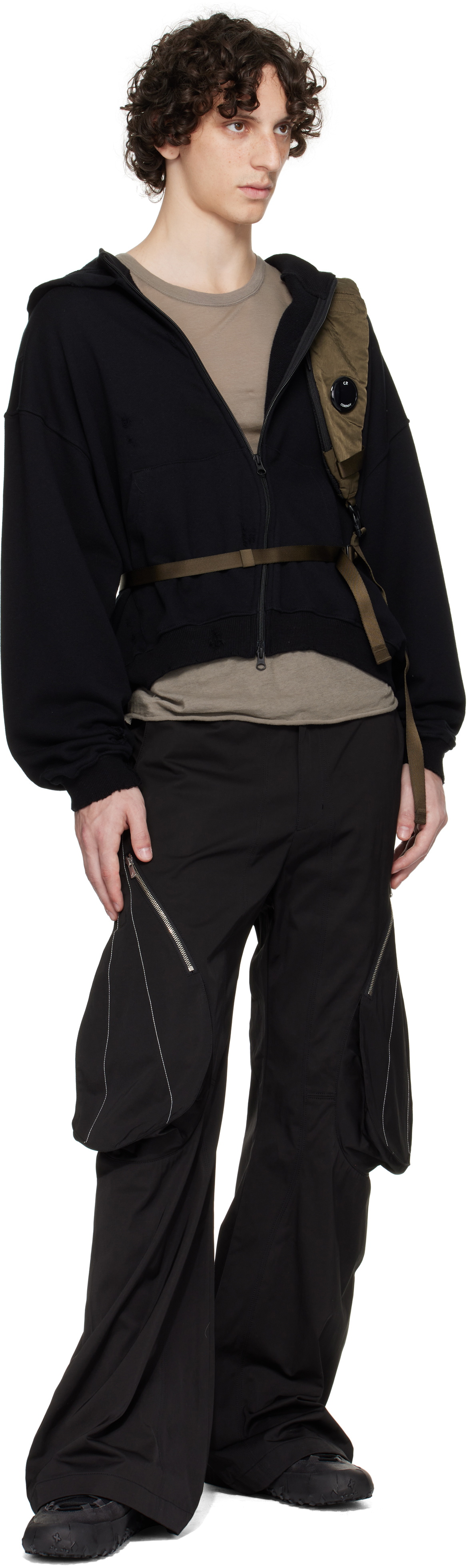 FFFPOSTALSERVICE Black Tear Drop Cargo Pants