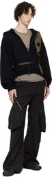 FFFPOSTALSERVICE Black Tear Drop Cargo Pants