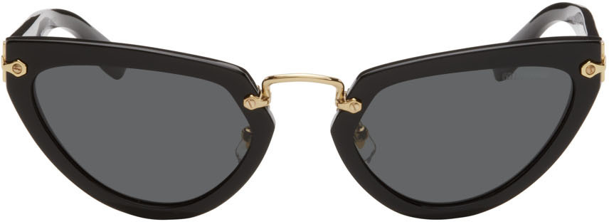 miu miu ブラック キャットアイ サングラス11W Miu Miu MU 11WS Sunglasses | LensCrafters