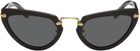 Miu Miu Eyewear Black Cat-Eye Sunglasses