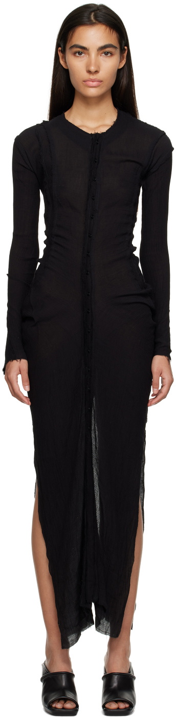 Talia Byre Black Bottom Down Maxi Dress