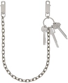 C2H4 Silver Key Drops Pantschain Keychain