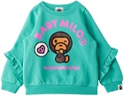 BAPE Baby Green Baby Milo Heart Sweatshirt