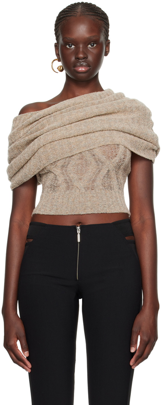 Jean Paul Gaultier Beige KNWLS Edition Sweater Jean Paul Gaultier