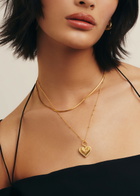 Missoma Ridge Heart 18kt Gold-plated Necklace - One Size