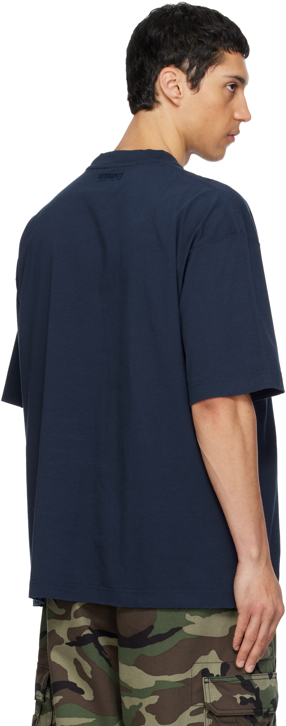 VETEMENTS Navy Holland Tourist T-shirt