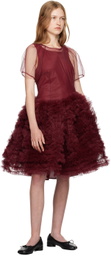 Molly Goddard Burgundy Kayako Minidress