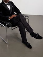 Manolo Blahnik - Rufus Bow-Detail Quilted Velvet Loafers - Black