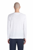 120% Lino T-shirt In White Linen