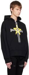 Palm Angels Black Printed Hoodie