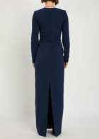 Rebecca Vallance Nemy Crepe Maxi Dress Navy