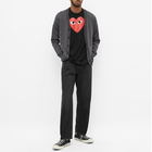 Comme des Garçons Play Men's Heart Logo T-Shirt in Black/Red