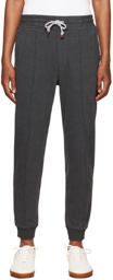 Brunello Cucinelli Gray Crête Lounge Pants