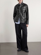 Sacai - Layered Leather Blouson Jacket - Black