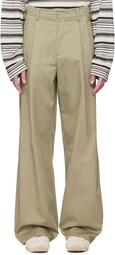 System SSENSE Exclusive Taupe Twill Trousers