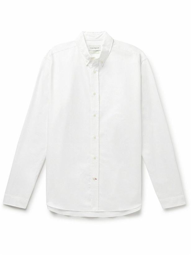 Photo: Oliver Spencer - Brook Button-Down Collar Organic Cotton Shirt - White