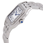 Cartier Panthere Medium Model Diamond Silver Dial Watch W4PN0018