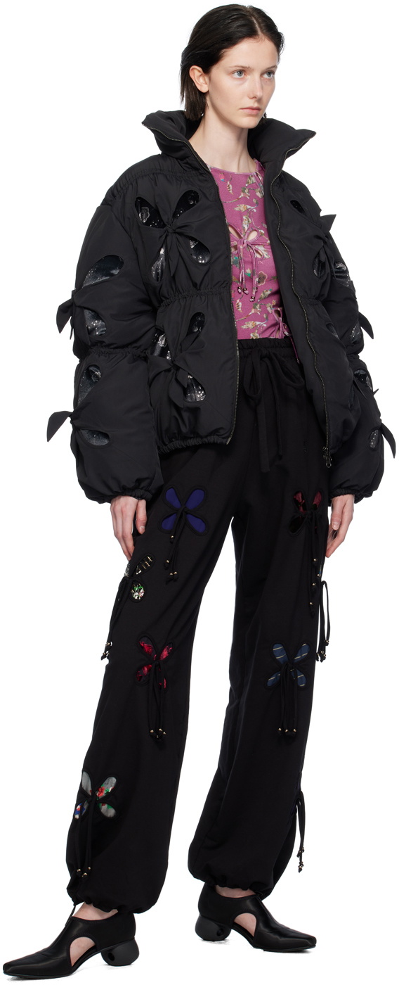 J.Kim Black Petals Lounge Pants