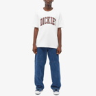 Dickies Men's Aitkin College Logo T-Shirt in White/Fired Brick