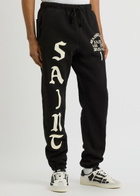 Saint Mxxxxxx It's Saint Printed Cotton Sweatpants Black