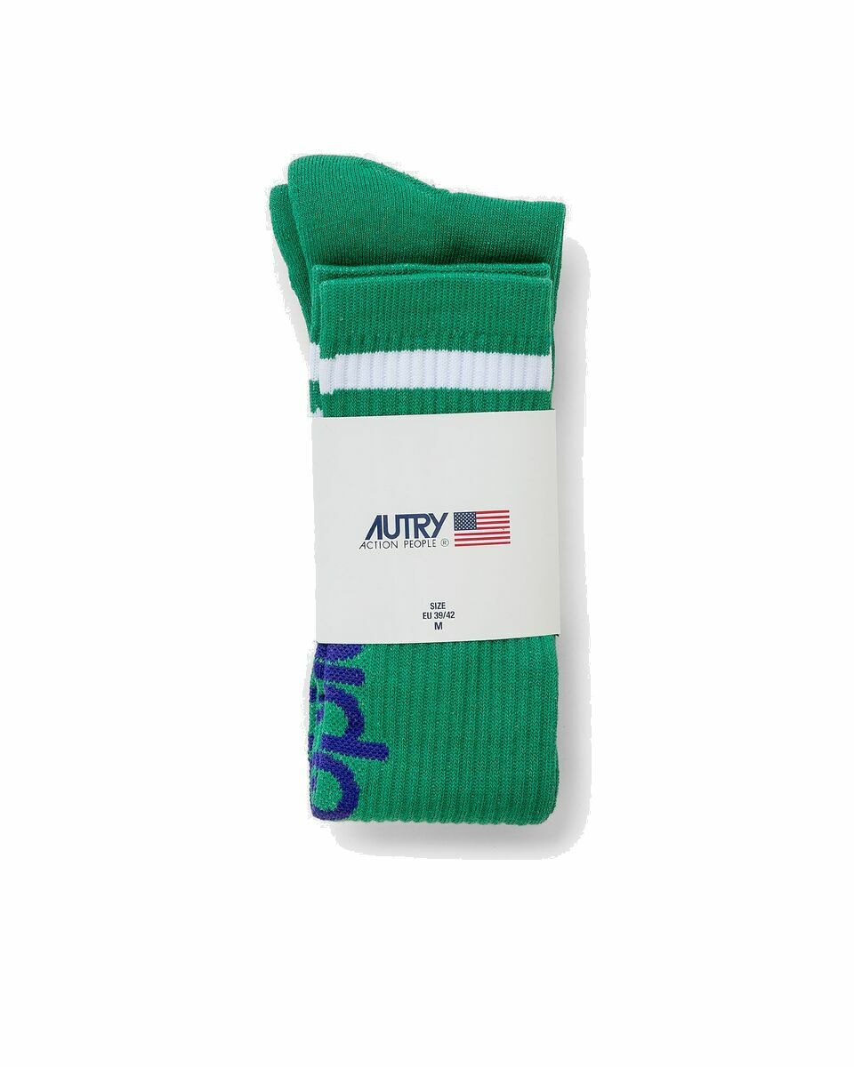 Photo: Autry Action Shoes Socks Aerobic Unisex Green - Mens - Socks