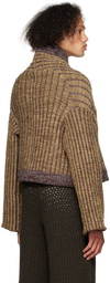 Isa Boulder SSENSE Exclusive Brown Reversible Survival Sweater