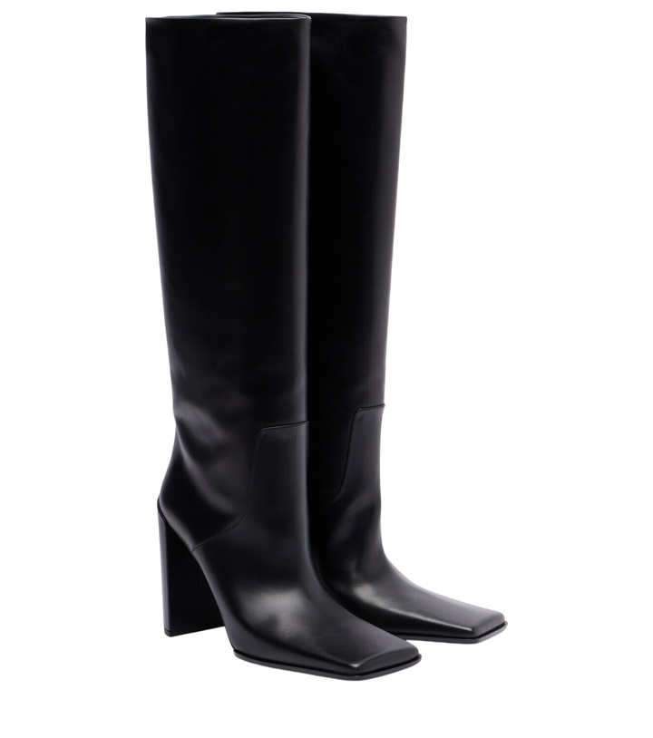 Photo: Alaïa Square 90 leather knee-high boots