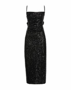 Manila Grace Womens Midi dress in Black