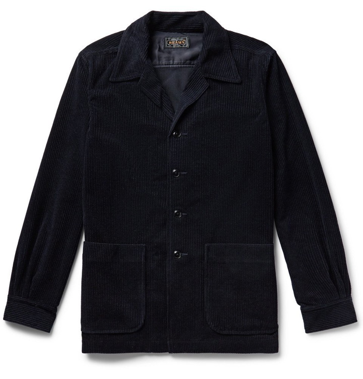 Photo: Beams Plus - Wool-Blend Corduroy Jacket - Men - Midnight blue