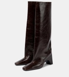 Coperni Bridge leather knee-high boots