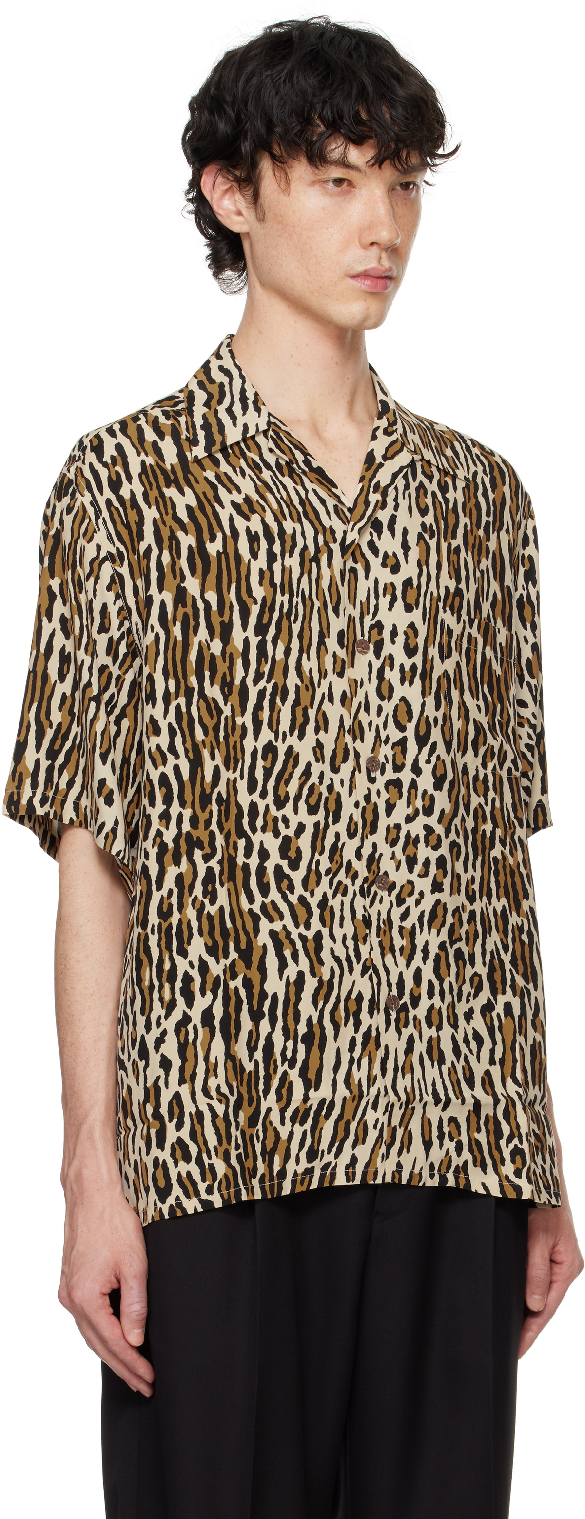 WACKO MARIA Beige Leopard Shirt Wacko Maria