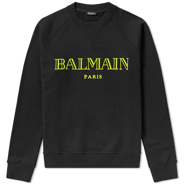 Photo: Balmain Paris Logo Raglan Sweat Black