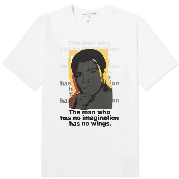 Photo: Comme des Garçons SHIRT Men's x Andy Warhol Muhammad Ali T-Shirt in White